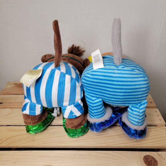 2 Pc Snorkeling Plush Buddies Monkey & Hippo - Picture 4 of 9